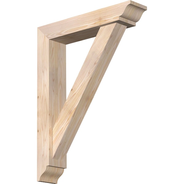 Ekena Millwork Traditional Traditional Smooth Bracket w/ Offset Brace, Douglas Fir, 5 1/2"W x 26"D x 34"H BKT0604X26X34TRA01SDF - main